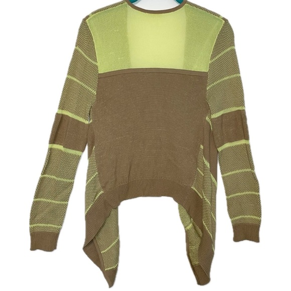 Rebecca Minkoff | Sweater Cardigan Women’s Size XS Yellow Tan Stripe - Picture 2 of 6